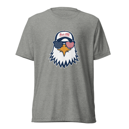 Rocks BBQ “Summer Eagle” Tri-Blend T-Shirt – Freedom. Flavor. Fire.
